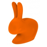 Qeeboo - Rabbit XS Bookend Velvet Finish - Arancione - Qeeboo by Stefano Giovannoni - Arredamento - Casa