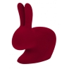 Qeeboo - Rabbit XS Bookend Velvet Finish - Red - Qeeboo by Stefano Giovannoni - Furniture - Home