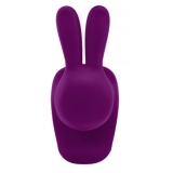 Qeeboo - Rabbit XS Bookend Velvet Finish - Viola - Qeeboo by Stefano Giovannoni - Arredamento - Casa