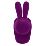 Qeeboo - Rabbit XS Bookend Velvet Finish - Violet - Qeeboo by Stefano Giovannoni - Furniture - Home