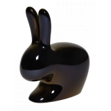 Qeeboo - Rabbit Chair Metal Finish - Perla Nera - Sedia Qeeboo by Stefano Giovannoni - Arredamento - Casa