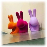 Qeeboo - Rabbit Chair Velvet Finish - Turchese - Sedia Qeeboo by Stefano Giovannoni - Arredamento - Casa