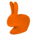 Qeeboo - Rabbit Chair Velvet Finish - Arancione - Sedia Qeeboo by Stefano Giovannoni - Arredamento - Casa