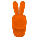 Qeeboo - Rabbit Chair Velvet Finish - Orange - Qeeboo Chair by Stefano Giovannoni - Furniture - Home