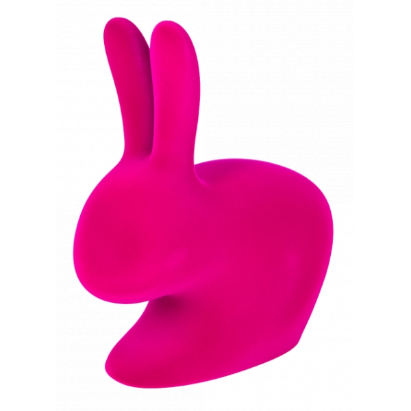 Qeeboo - Rabbit Chair Velvet Finish - Fuxia - Qeeboo Chair by Stefano Giovannoni - Furniture - Home