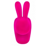 Qeeboo - Rabbit Chair Velvet Finish - Fuxia - Qeeboo Chair by Stefano Giovannoni - Furniture - Home