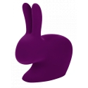 Qeeboo - Rabbit Chair Velvet Finish - Viola - Sedia Qeeboo by Stefano Giovannoni - Arredamento - Casa