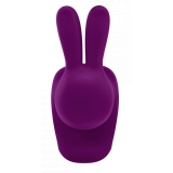 Qeeboo - Rabbit Chair Velvet Finish - Purple - Qeeboo Chair by Stefano Giovannoni - Furniture - Home