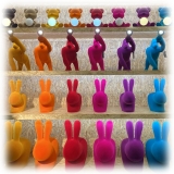 Qeeboo - Rabbit Chair Baby Velvet Finish - Rosso - Sedia Qeeboo by Stefano Giovannoni - Arredamento - Casa