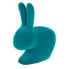 Qeeboo - Rabbit Chair Baby Velvet Finish - Turquoise - Qeeboo Chair by Stefano Giovannoni - Furniture - Home