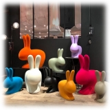 Qeeboo - Rabbit Chair Baby Velvet Finish - Turchese - Sedia Qeeboo by Stefano Giovannoni - Arredamento - Casa