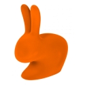 Qeeboo - Rabbit Chair Baby Velvet Finish - Arancione - Sedia Qeeboo by Stefano Giovannoni - Arredamento - Casa