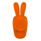 Qeeboo - Rabbit Chair Baby Velvet Finish - Arancione - Sedia Qeeboo by Stefano Giovannoni - Arredamento - Casa