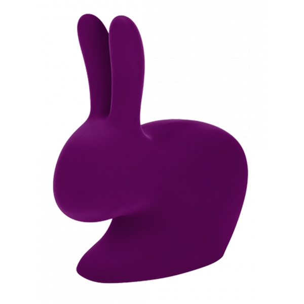 Qeeboo - Rabbit Chair Baby Velvet Finish - Purple - Qeeboo Chair by Stefano Giovannoni - Furniture - Home