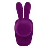 Qeeboo - Rabbit Chair Baby Velvet Finish - Purple - Qeeboo Chair by Stefano Giovannoni - Furniture - Home