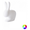 Qeeboo - Rabbit Small Rechargeable Lamp - White - Qeeboo Free Standing Lamp by Stefano Giovannoni - Lighting - Home