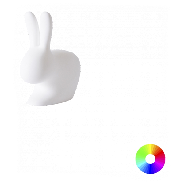 Qeeboo - Rabbit XS Rechargeable Lamp - Bianco - Lampada da Terra Qeeboo by Stefano Giovannoni - Illuminazione - Casa