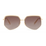 Céline - Metal Frame 13 Sunglasses in Metal - Gold Gradient Brown - Sunglasses - Céline Eyewear