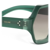 Céline - Occhiali da Sole Oversize in Acetato - Verde Opalescente - Occhiali da Sole - Céline Eyewear