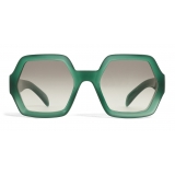 Céline - Oversized Sunglasses in Acetate - Milky Green - Sunglasses - Céline Eyewear
