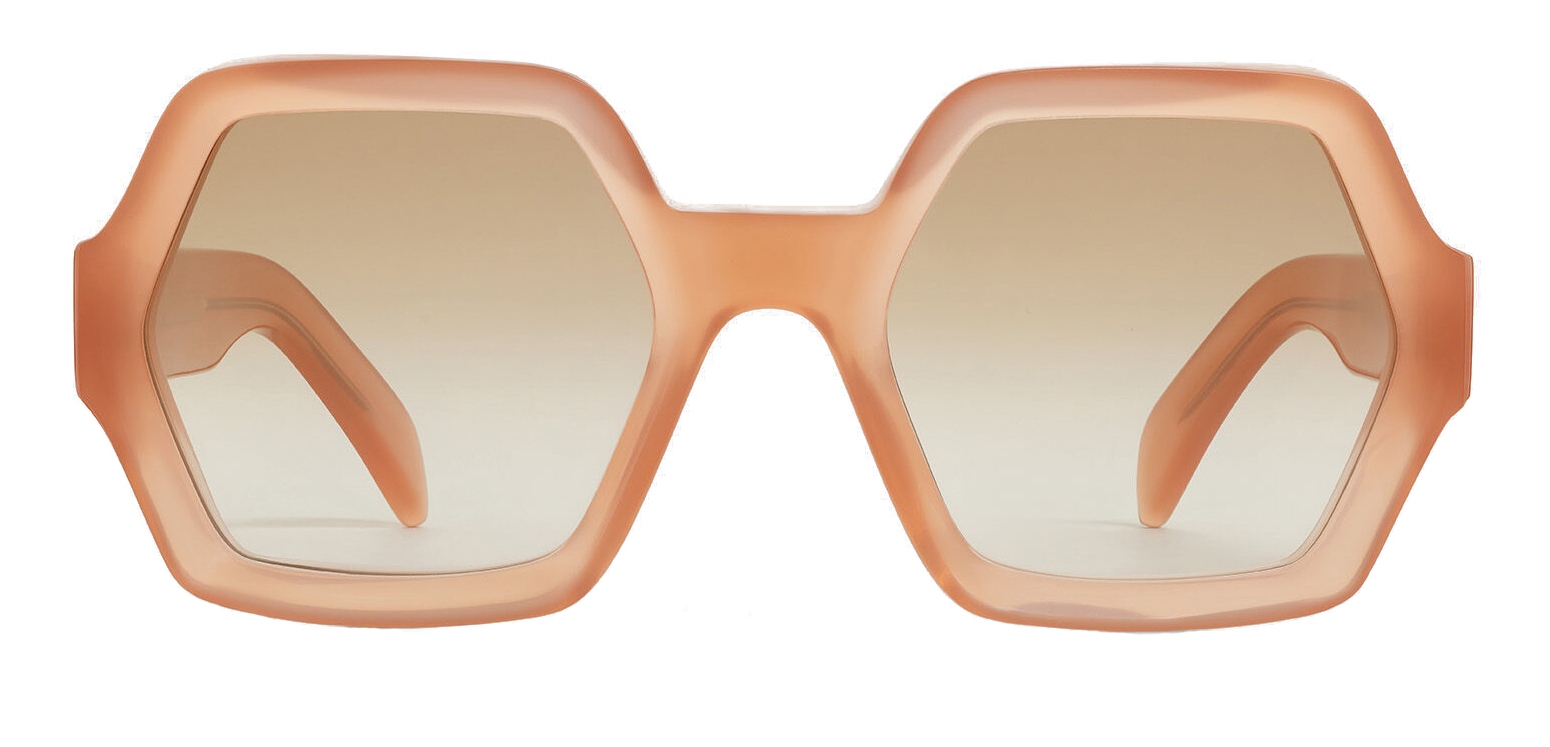 Celine Sunglasses CL40175U 308 Gold Geometric Frames with Blue Lenses  60-15-145 | eBay