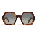 Céline - Oversized Sunglasses in Acetate with Polarized Lenses - Blonde Havana - Sunglasses - Céline Eyewear