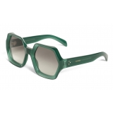 Céline - Oversized Sunglasses in Acetate - Milky Green - Sunglasses - Céline Eyewear