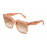 Céline - Square Sunglasses in Acetate - Milky Antique Pink - Sunglasses - Céline Eyewear