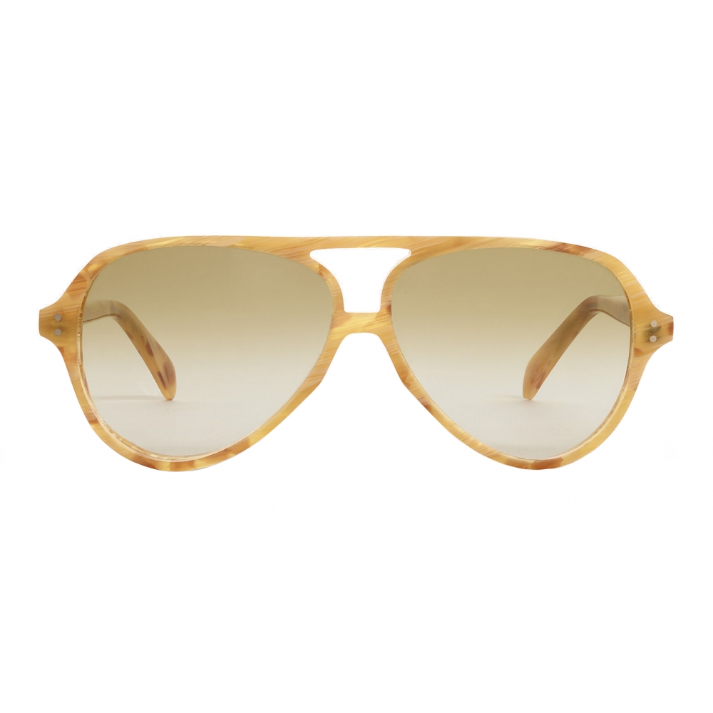 Céline - Black Frame 17 Sunglasses in Acetate - Blone Horn - Sunglasses