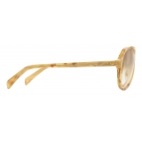Céline - Black Frame 17 Sunglasses in Acetate - Blone Horn - Sunglasses - Céline Eyewear