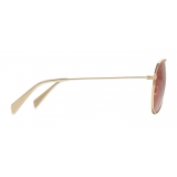 Céline - Metal Frame 01 Sunglasses with Glitter Lenses - Gold Red - Sunglasses - Céline Eyewear