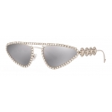 Versace - Occhiale da Sole Signature Medusa Crystal - Argento - Occhiali da Sole - Versace Eyewear