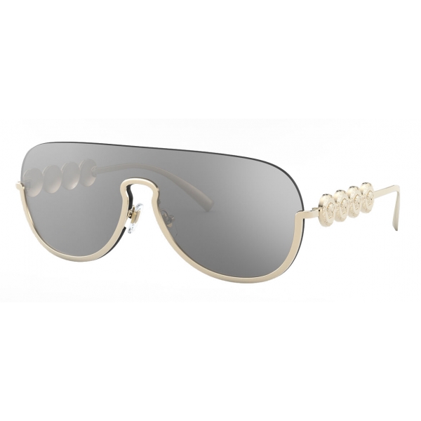 Versace - Sunglasses Signature Medusa Visor - Pale Gold - Sunglasses ...