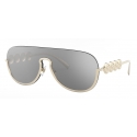 Versace - Sunglasses Signature Medusa Visor - Pale Gold - Sunglasses - Versace Eyewear