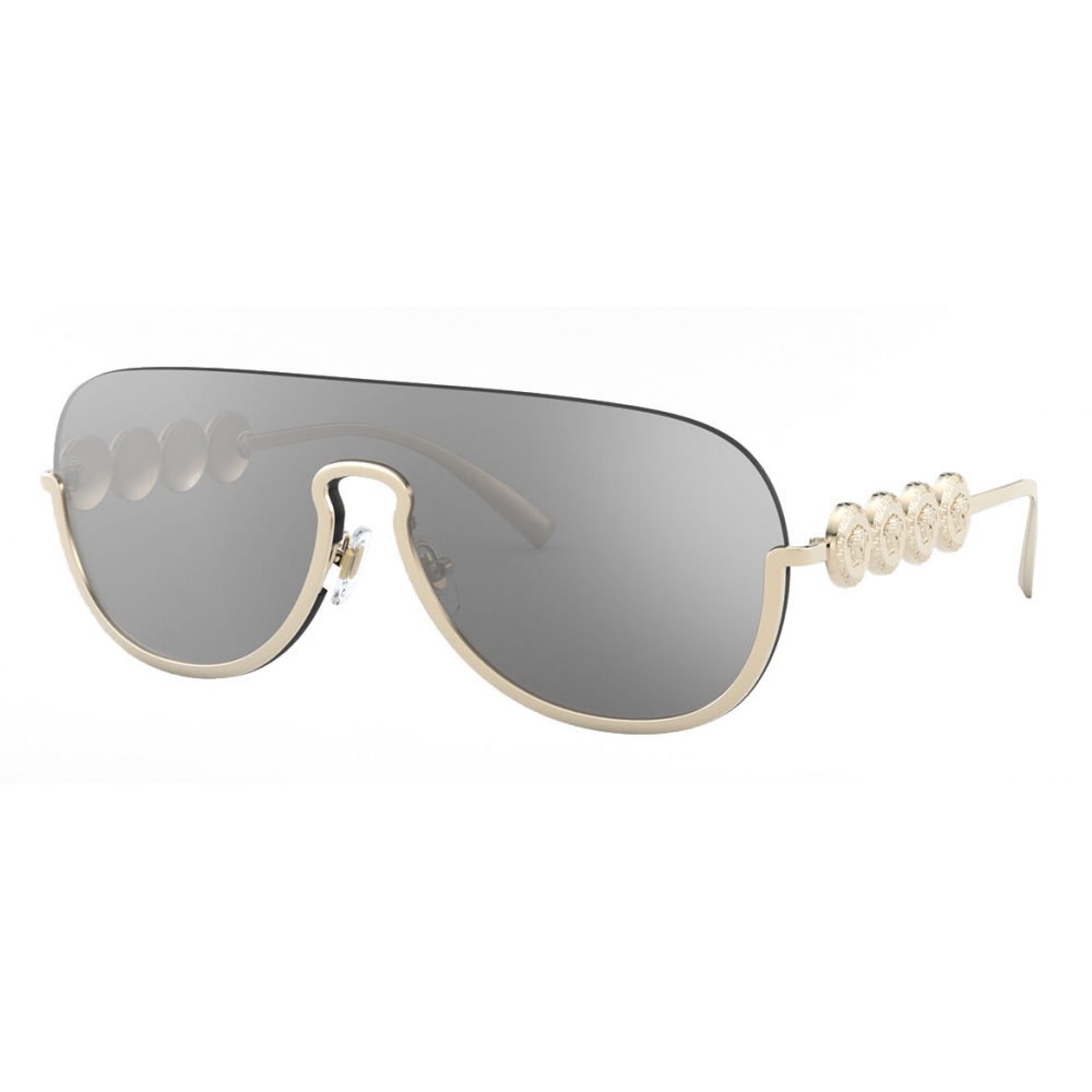 Versace - Sunglasses Signature Medusa Visor - Pale Gold - Sunglasses