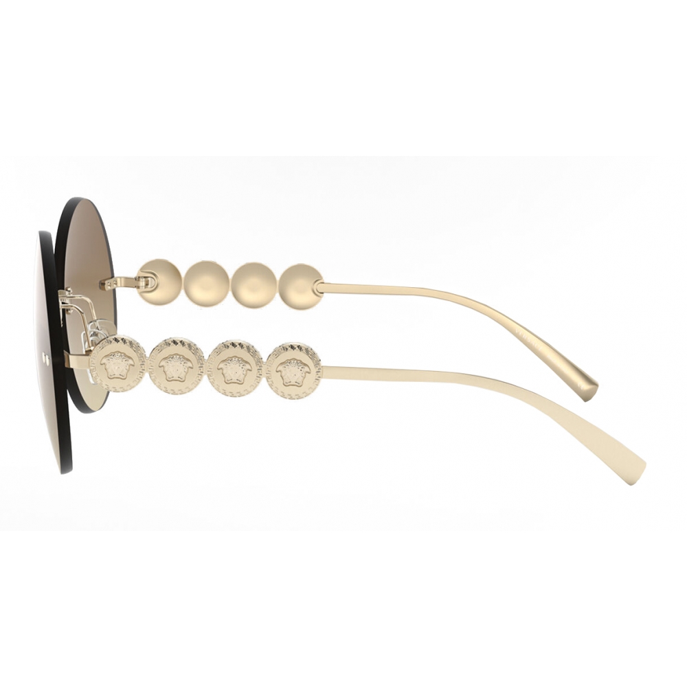Versace - Round Sunglasses Signature Medusa - Pale Gold - Sunglasses ...