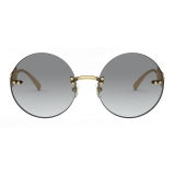 Versace - Occhiale da Sole Rotondi Signature Medusa - Oro - Occhiali da Sole - Versace Eyewear