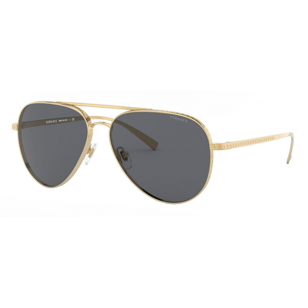 Versace - Sunglasses Greca Pilot - Gold - Sunglasses - Versace Eyewear ...