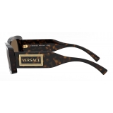 Versace - Occhiale da Sole con Logo 90s Vintage - Havana - Occhiali da Sole - Versace Eyewear