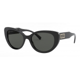 Versace - Occhiale da Sole Cat-Eye con Logo 90s Vintage - Nero - Occhiali da Sole - Versace Eyewear