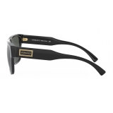 Versace - Occhiale da Sole Squadrati con Logo 90s Vintage - Nero - Occhiali da Sole - Versace Eyewear