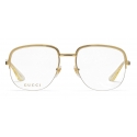 Gucci - Occhiali da Sole Quadrati in Metallo - Oro - Gucci Eyewear