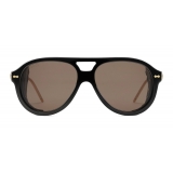 Gucci - Aviator Sunglasses with Blinkers - Black - Gucci Eyewear