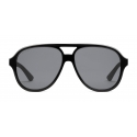 Gucci - Occhiali da Sole Aviator in Metallo e Acetato - Nero - Gucci Eyewear