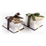 Vincente Delicacies - Classic Almond Cookies Covered With 70% Extra-Dark Chocolate - Ninfea Box
