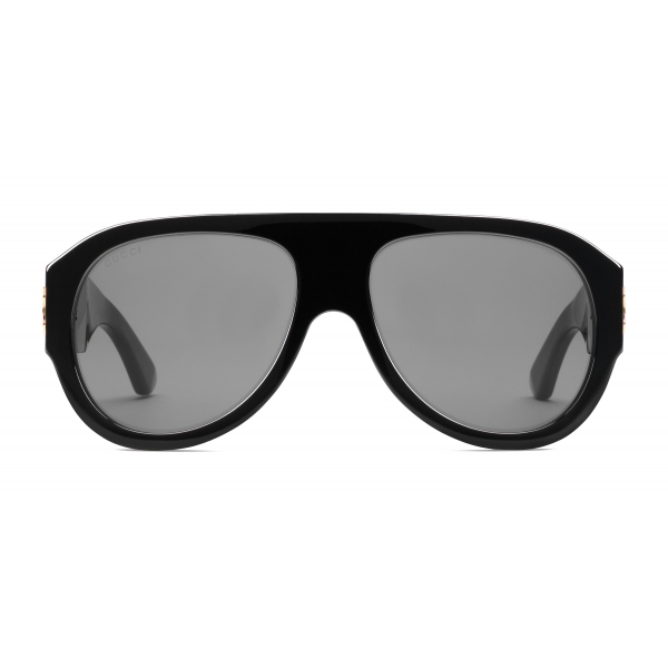 gucci black aviator sunglasses