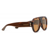 Gucci - Aviator Acetate Sunglasses - Tortoiseshell - Gucci Eyewear