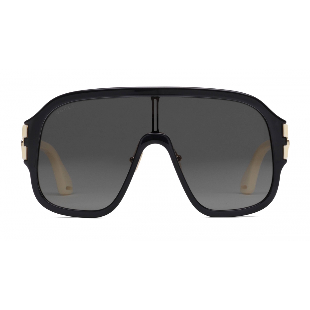 Gucci - Oversize Mask Sunglasses - Black - Gucci Eyewear - Avvenice