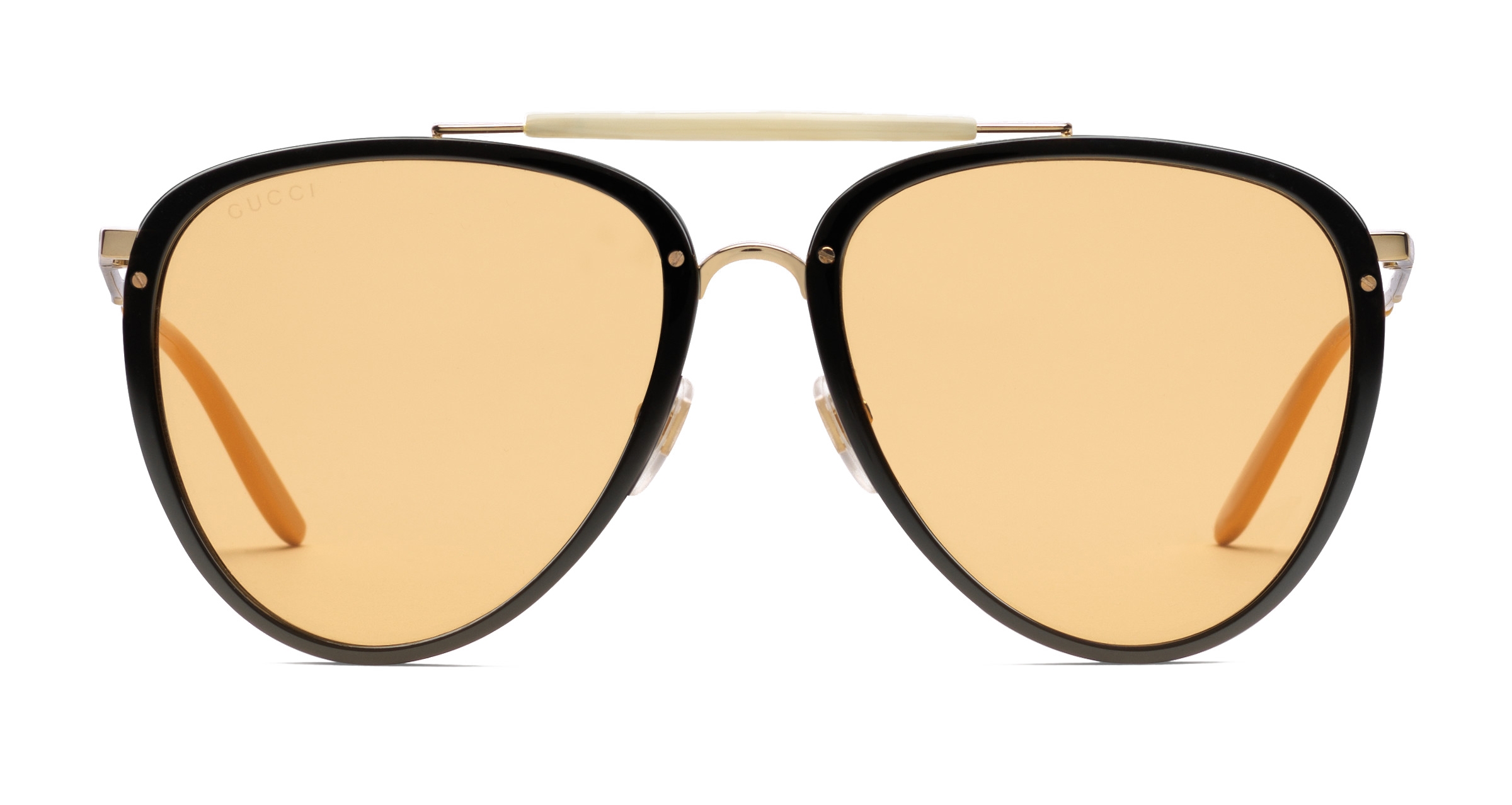 Gucci - Square Metal Sunglasses - Gold - Gucci Eyewear - Avvenice