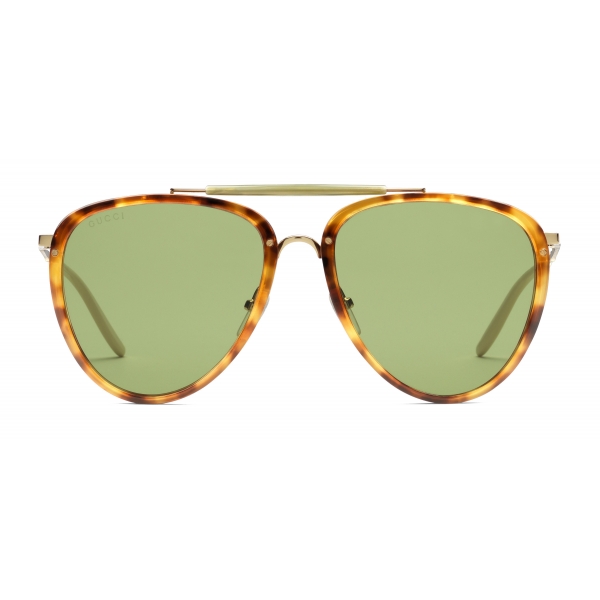 gucci tortoise aviator sunglasses